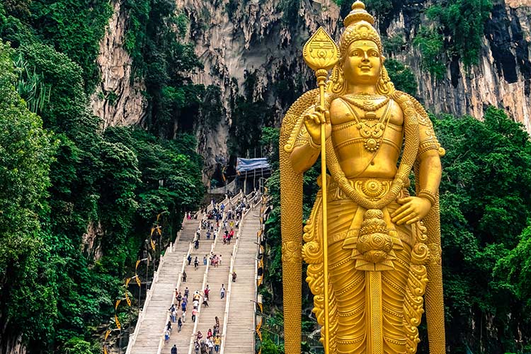 Batu Caves Gita Un Giorno Kuala Lumpur Malesia