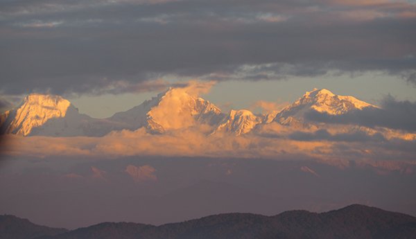 Vedere Alba Sorgere Hmalaya Dhukihel Nagarkot Nepal