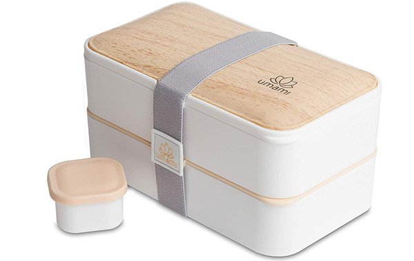 Bento Box 4 Scomparti Da 1300 Ml Con Posate E Vasetto Salsa – Lunchbox A Prova Di Perdite Per Microonde E Lavastoviglie